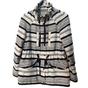LOFT Breton Anorak Jacket Nautical Blue/White Size S